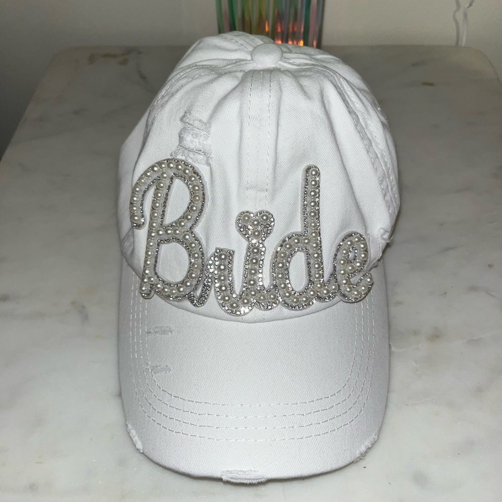 Bride Hat with Rhinestone Detail